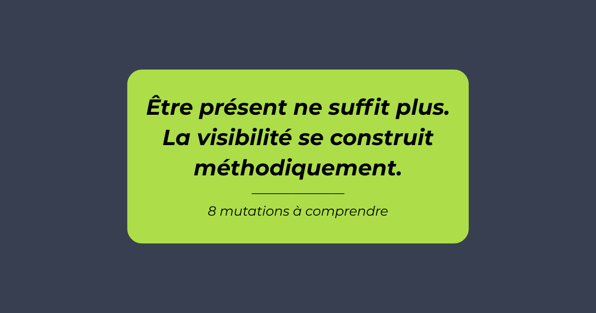 Visuel présentant les principales mutations de la visibilité des organismes de formation