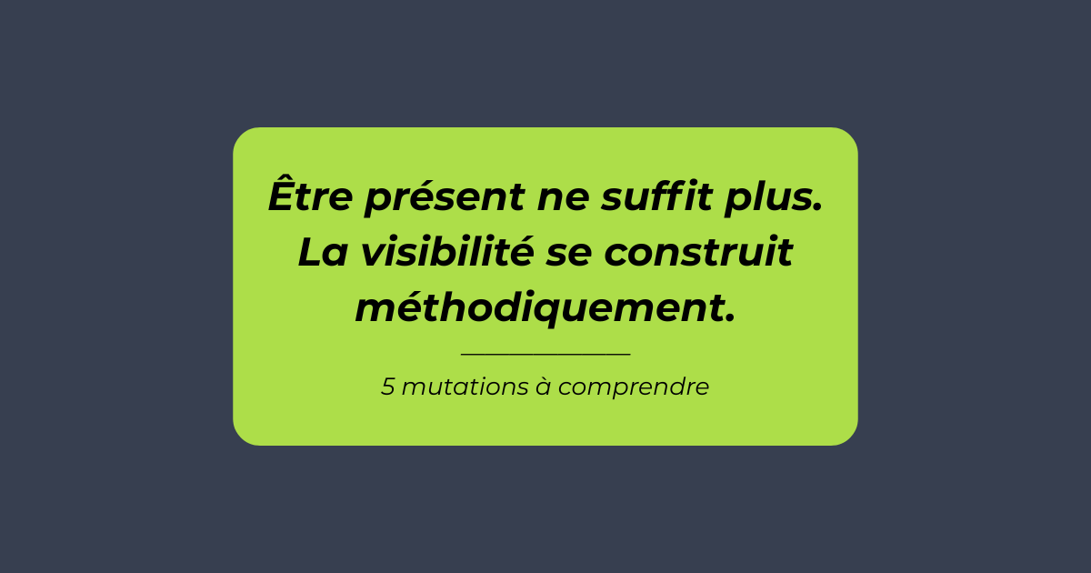 Visuel présentant les principales mutations de la visibilité des organismes de formation
