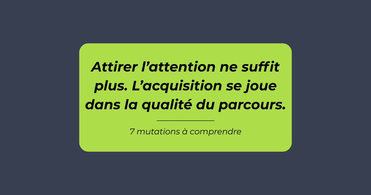 Visuel présentant les principales mutations de l’acquisition dans la formation