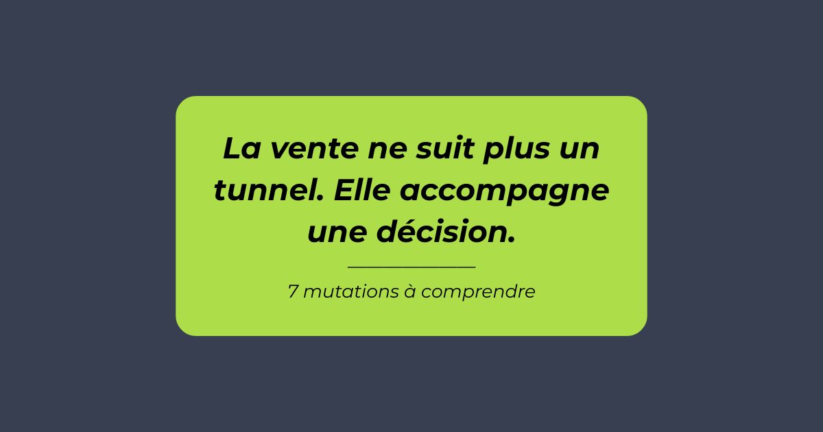Visuel présentant les principales mutations du tunnel de vente formation