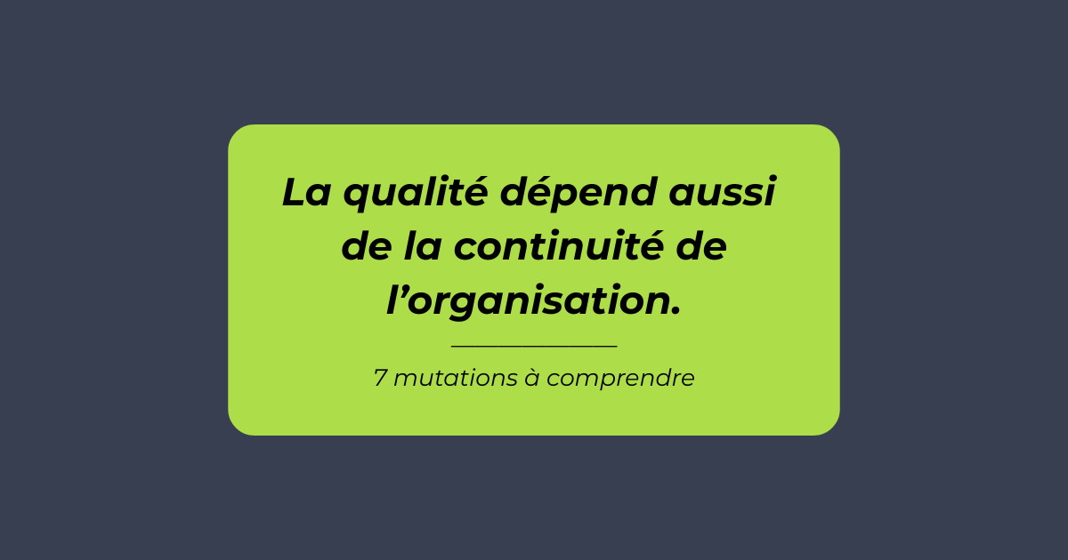 Visuel présentant les principales mutations de l’organisation d’un organisme de formation