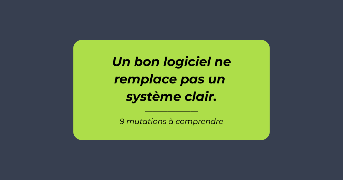 Visuel présentant les principales mutations des logiciels pour organismes de formation