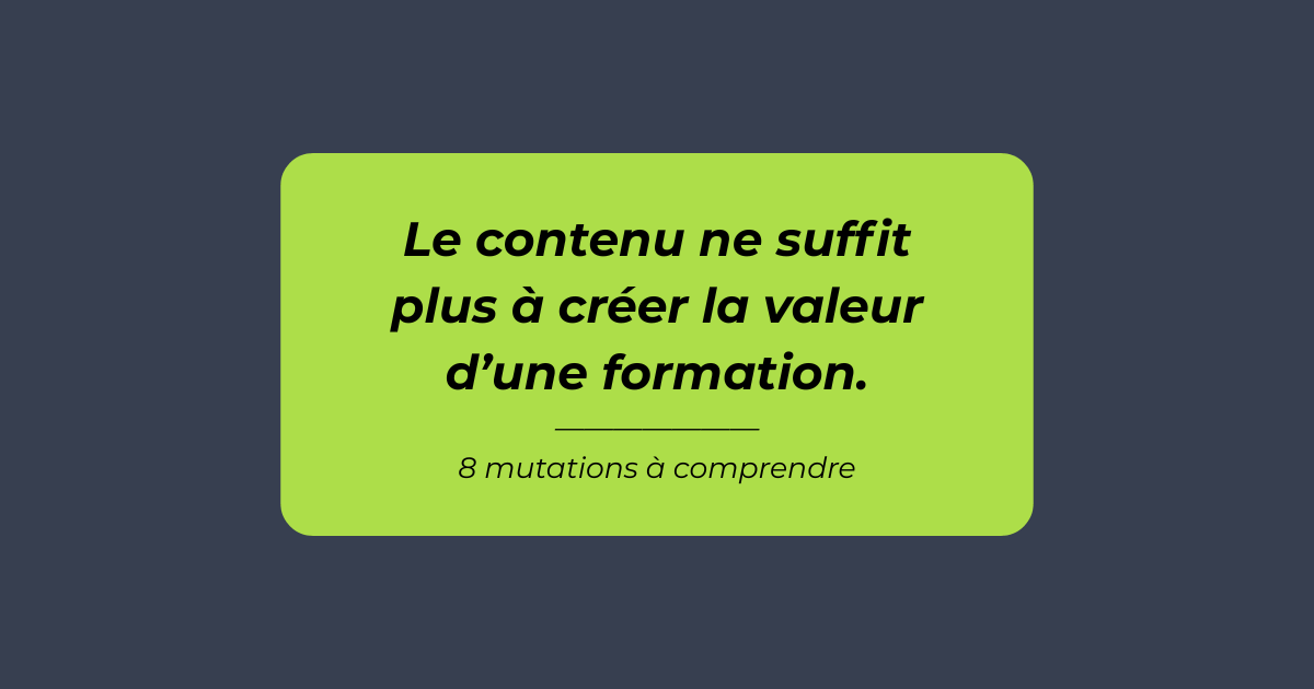 Visuel présentant les principales mutations de l’ingénierie pédagogique
