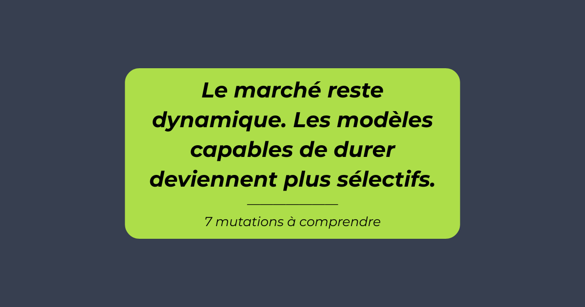 Visuel présentant les principales mutations du marché des organismes de formation