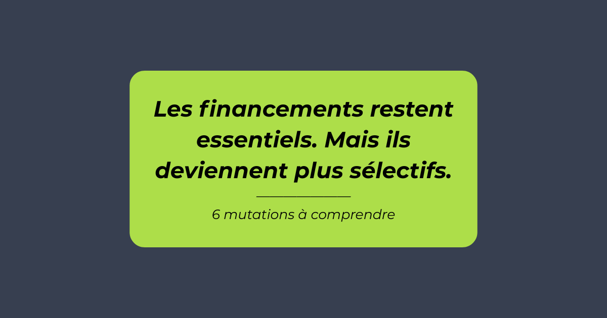 Visuel présentant les principales mutations des financements de la formation