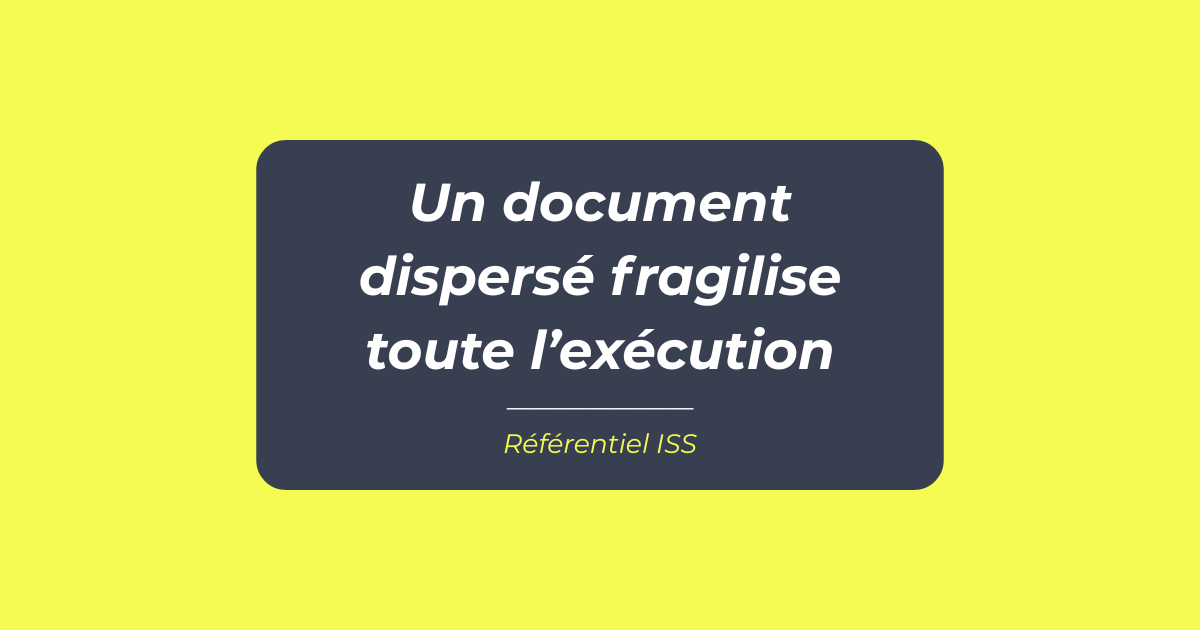 Visuel ISS-OC-03 sur la centralisation documentaire, référentiel ISS Turquoise Academy
